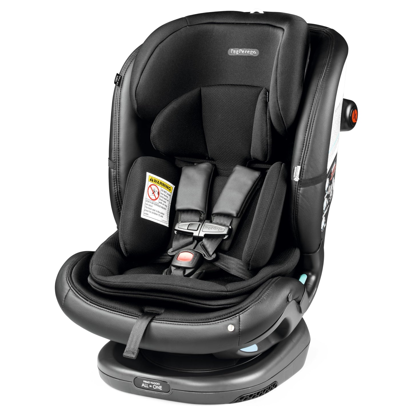 Peg Perego Primo Viaggio All-in-One Convertible Car Seat – Newborn to 10+ Years – 5-120 lbs – Height Adjustable & Slim, 100% FR-Free, Made in Italy, Mercury (Grey)