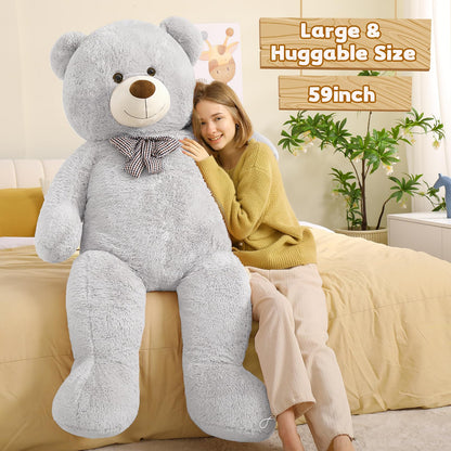51 inch Big Teddy Bear Cute Giant Stuffed Animals Soft Plush Toy for Girlfriend Kids for Birthday Christmas Valentine's Day