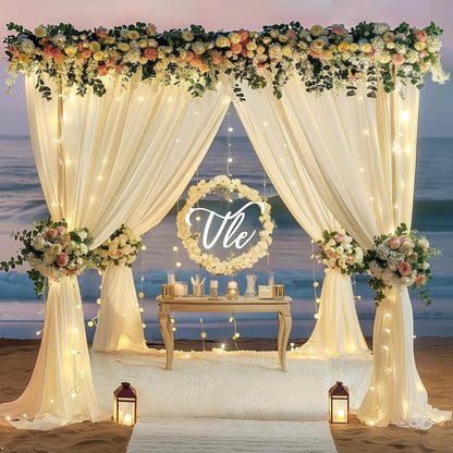10x10ft Pink Backdrop Curtain with Lights String for Parties Wedding Wrinkle Free Soft Curtains Photo Backdrop Drapes for Girls Birthday Baby Shower Background Decorations 5x10ft, 2 Panels