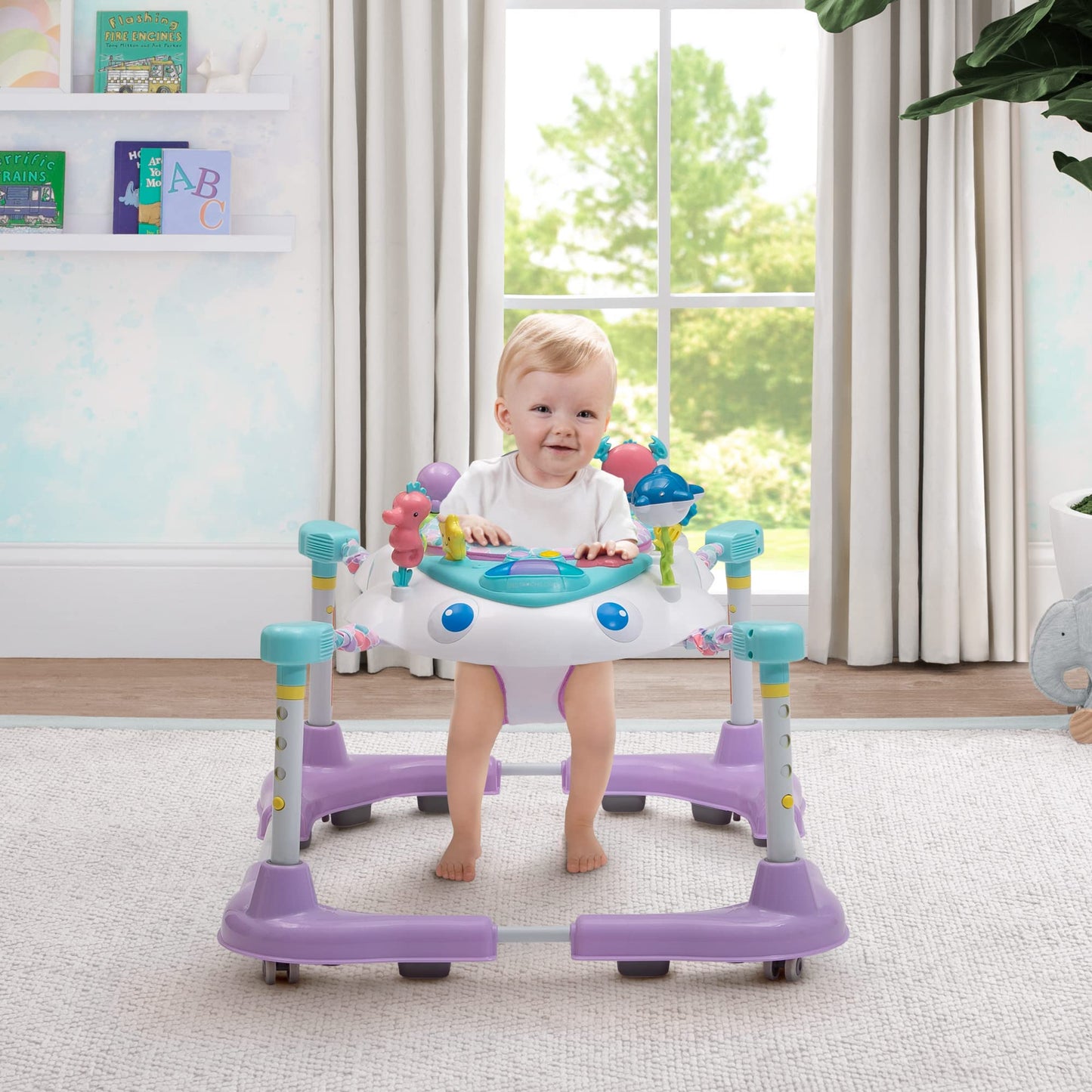 Delta Children Learn2Walk Balancer Baby Walker, Blue Ocean Adventure