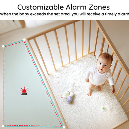 BOIFUN Split Screen Video Baby Monitor WiFi, 2 Cameras, Smartphone APP Control & LCD Monitor, AI Motion & Sound Detection, 4.3'' 4X Zoom, 1080P Smart (Monitor para Bebe), Area Alarm, Video Recording