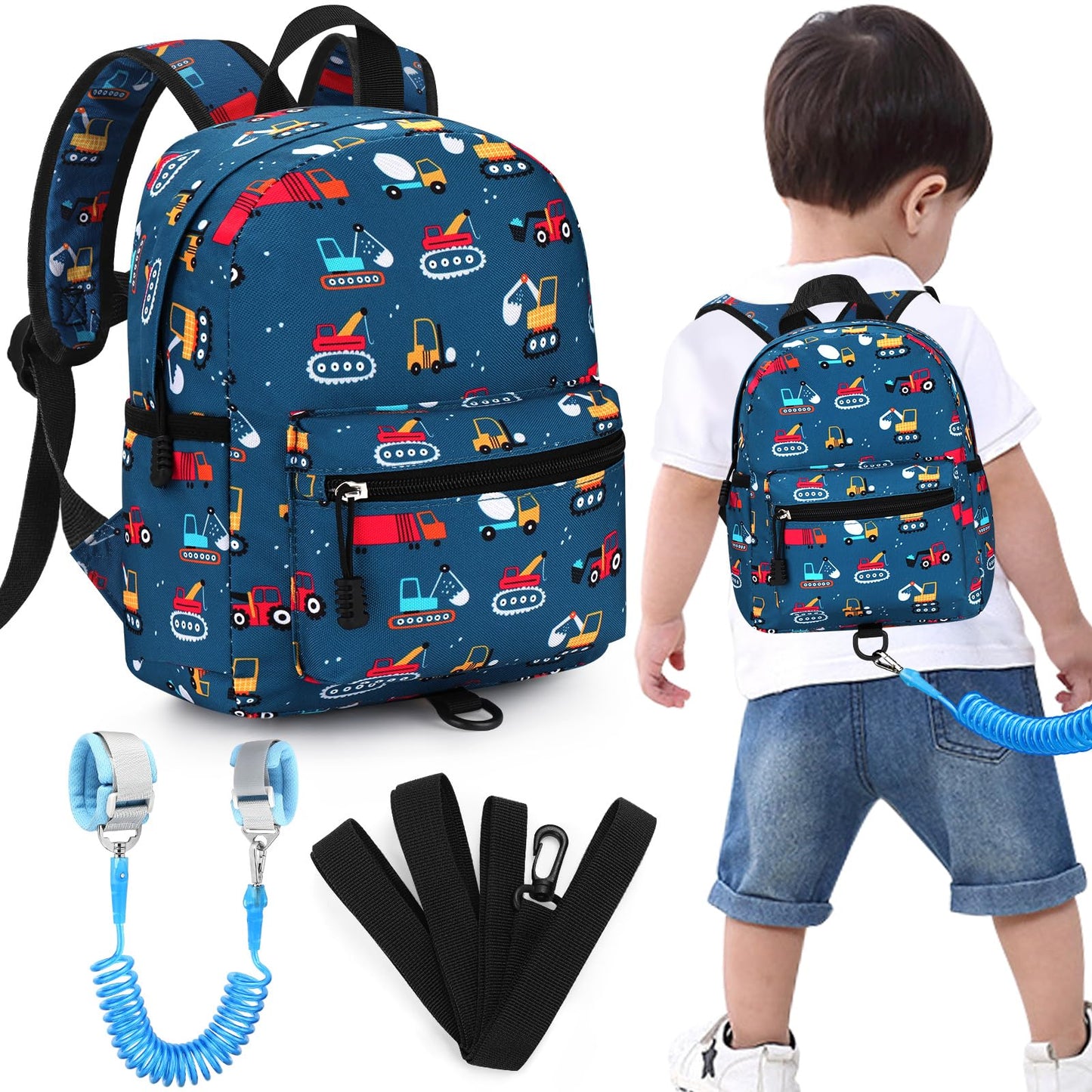 Accmor Toddler Backpack Leash, Cute Unicorn Baby Backpacks with Anti Lost Wrist Link, Mini Kids Backpack Leash Walking Harness for Outdoor Travel, Adorable Backpack Tether for Boys Girls 1-3 (Purple)