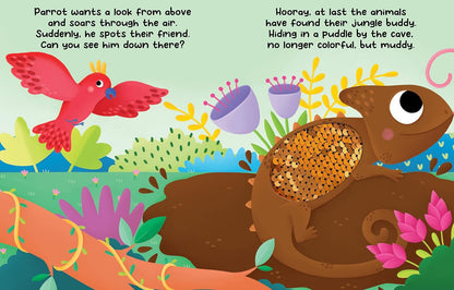 Chameleon's Colors - Children's Touch and Feel Storybook with 2-Way Sequins - Sensory Board Book