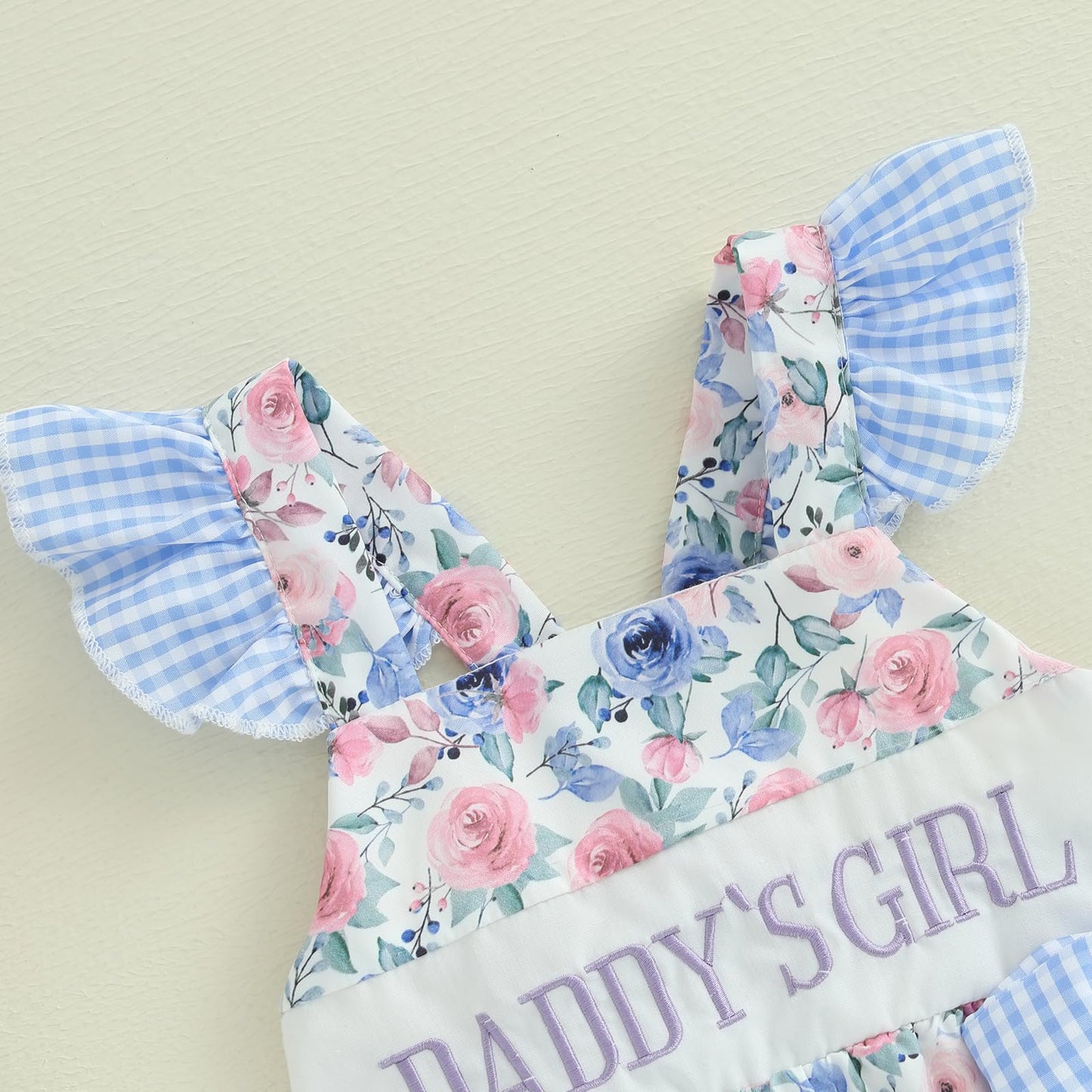 Newborn Baby Girl Clothes Letter Print Flying Sleeve Romper Bodysuit Cute Summer Jumpsuit Daddys Girl Baby Clothes