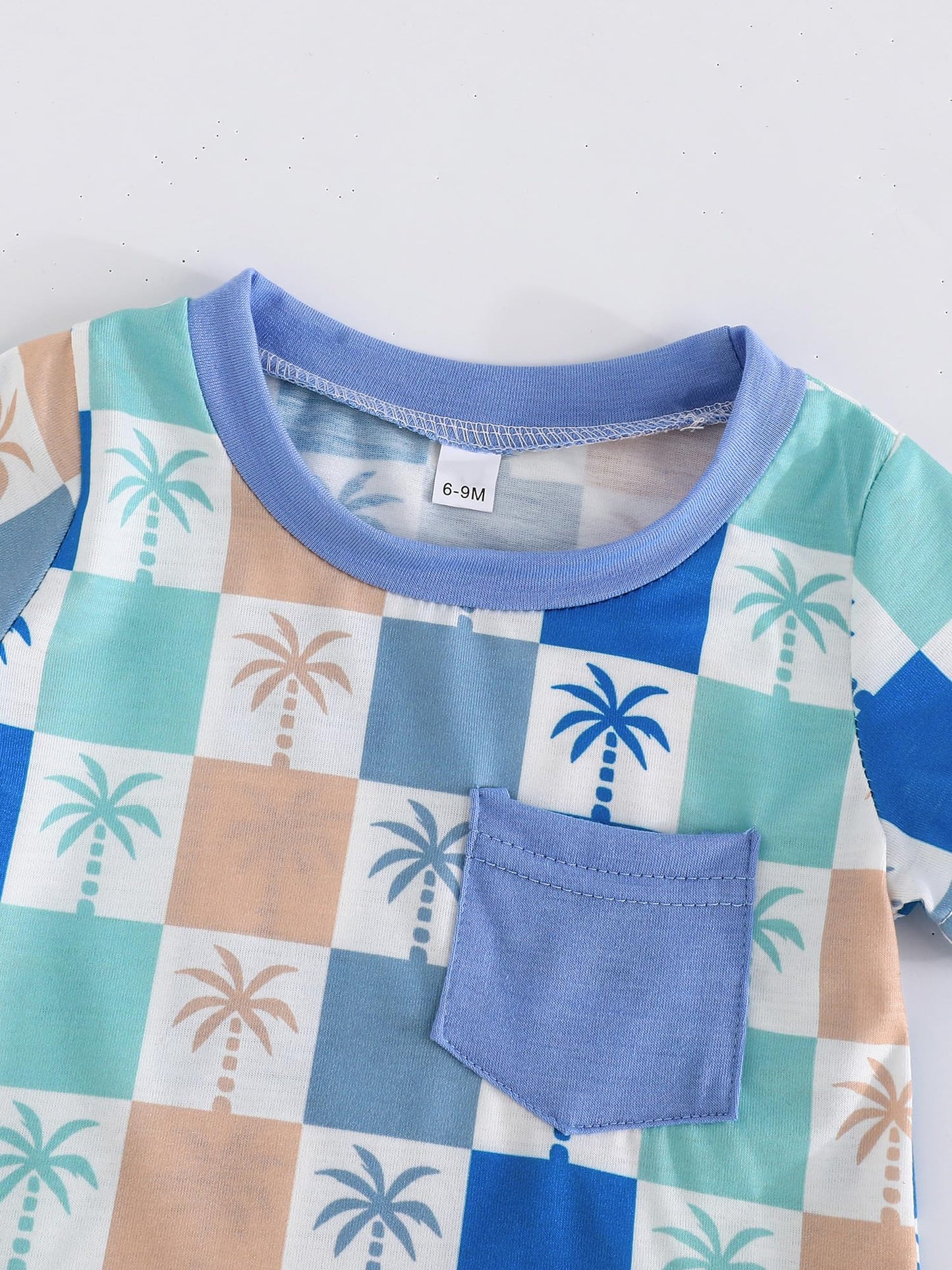 SUREPOCH Baby Boy Clothes Set Summer Toddler Short-Sleeve Shirt & Elastic Waist Shorts Set For Baby Boy Outfits