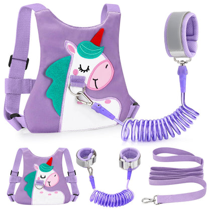 Toddler Leash-Baby Walking Safty Harness and Child Anti Lost Wrist Link for Girls/Boys Travel (Pink)