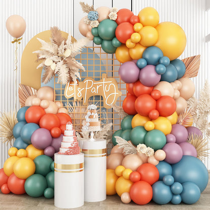 Ivory White Balloon Arch Kit,Boho Balloon Garland with Pastel Orange Cream Beige Champagne Gold White Sand Balloons for Neutral Baby Shower Wedding Boho Bridal Party Decorations