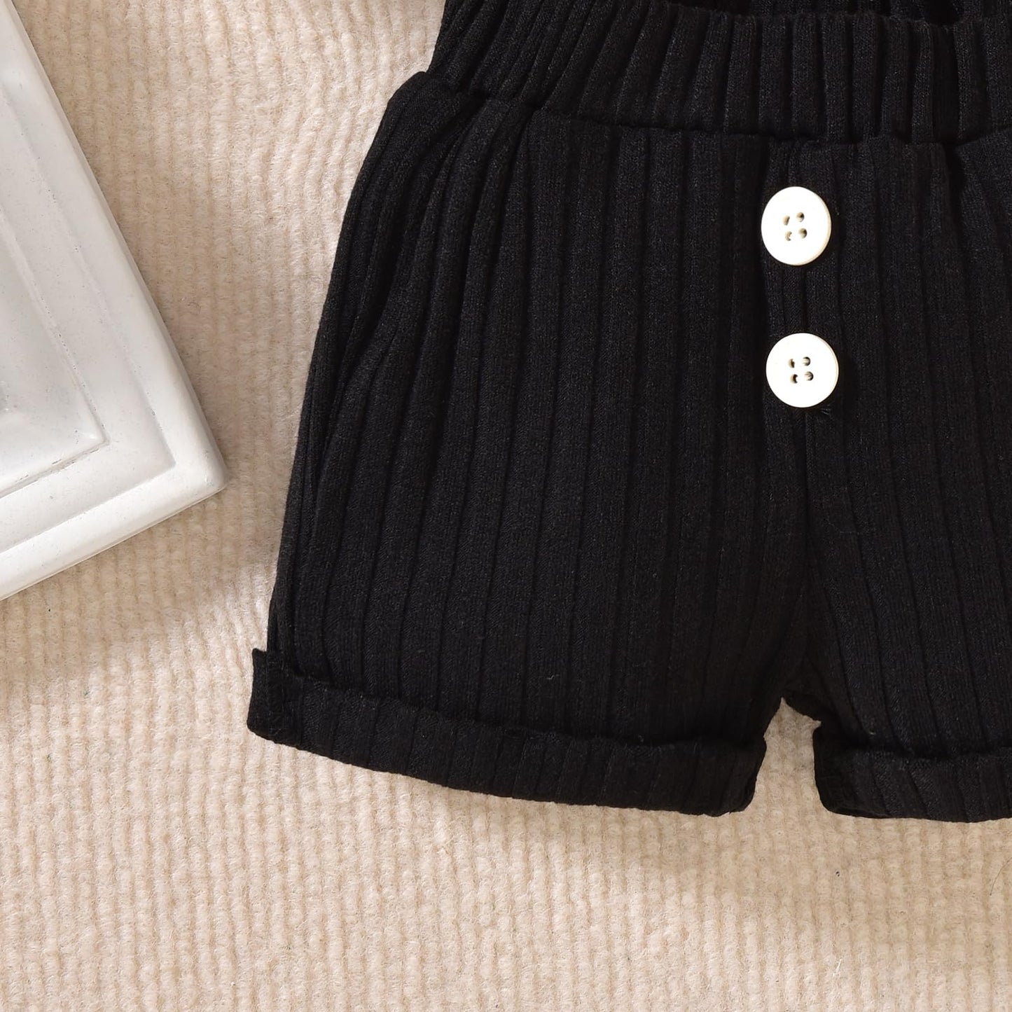 Unutiylo Baby Boy Outfits 0-12 Months Short Sleeve Romper Suspenders Pants Spring Summer clothes