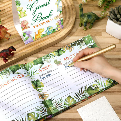27 Pcs Butterfly Floral Baby Shower Guest Book Set Baby Shower Sign in Guest Floral Book Place Table Cards with Gold Pen Adhesive Photo Corner for Birthday Party
