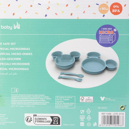 Toddler 4-Piece Polypropylene Cookware Set (Plates, Bowl and Cutlery), in Mickey Mouse Box