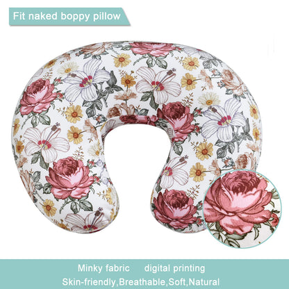 OWLOWLA Nursing Pillow Cover, Breastfeeding Pillow Slipcover Fits Nursing Pillow for Baby Boy Girl(Blush Pink)