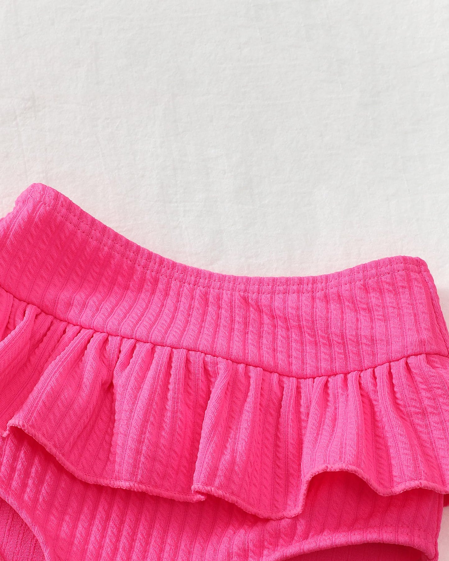 Mioglrie Baby Infant Swimsuit Girl Toddler Bathing Suit Girl Summer Beach Bikini Tankini Swimwear Hat 3-24 Months 2t-5t