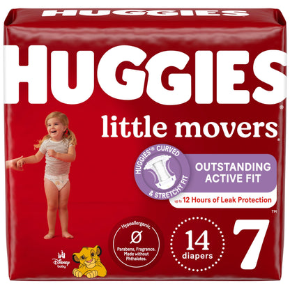 Huggies Size 6 Diapers, Little Movers Baby Diapers, Size 6 (35+ lbs), 108 Count, Packaging May Vary