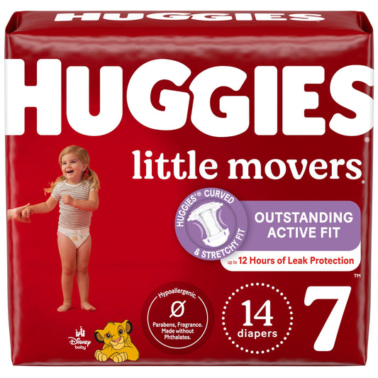 Huggies Size 6 Diapers, Little Movers Baby Diapers, Size 6 (35+ lbs), 108 Count, Packaging May Vary