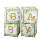 Kate Aspen Woodland Baby Shower Boxes with Letters for Baby Shower Gender Reveal Decorations Photo Prop & Forest Animal Nursery Decor (Set of 4 Blocks Spells Baby)