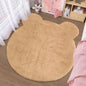 Cute Rugs for Bedroom Aesthetic 2 x 2 Feet Soft Fluffy Area Kids Rug for Nursery Faux Rabbit Fur Rug Bear Carpet Teen Girls Room Home Decor