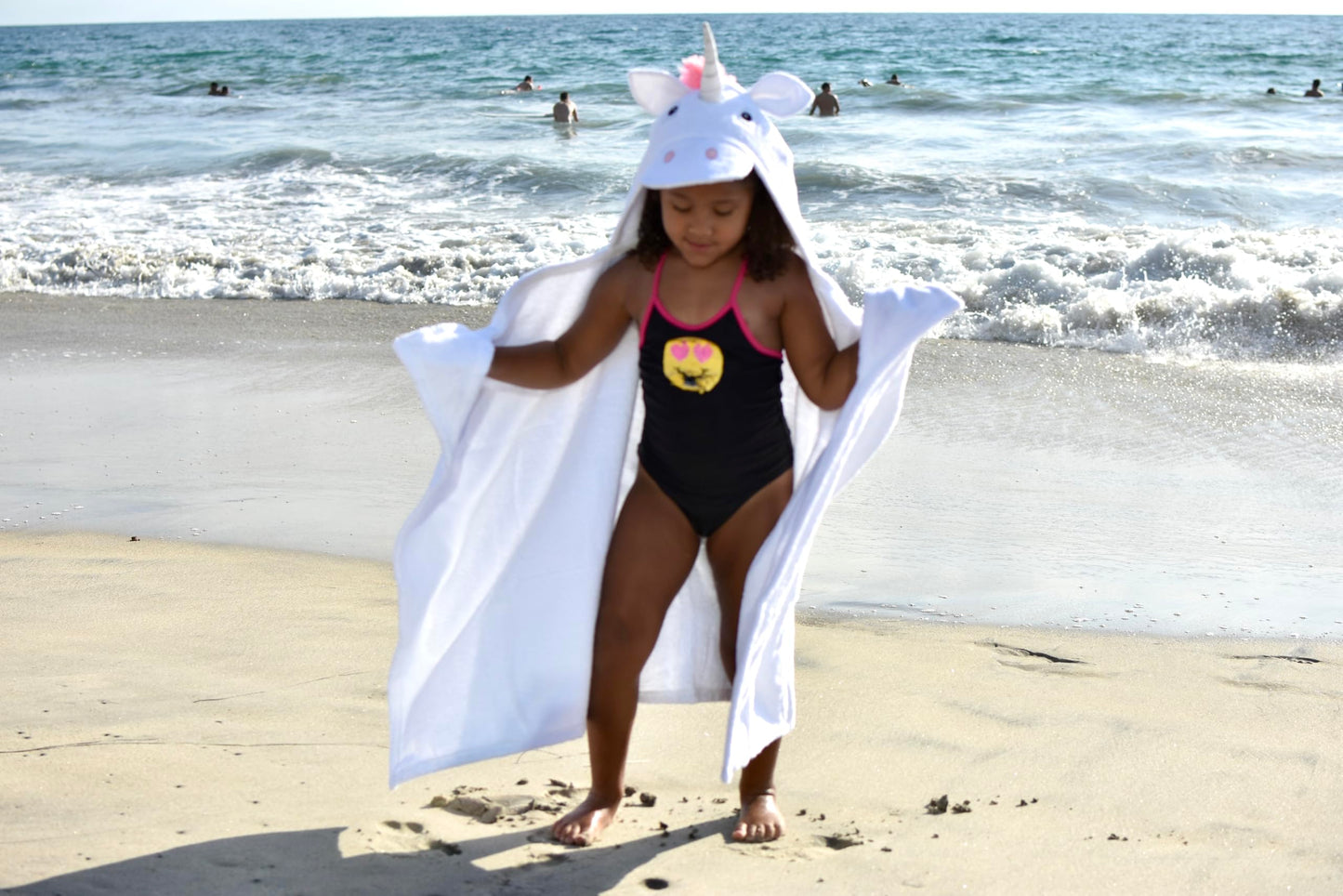 Hooded Baby Towel for Kids 2-8 | Large 100% Cotton Baby Towel for Girls | Cute Flower Bath Towels for Babies and Toddlers with Pink Petals