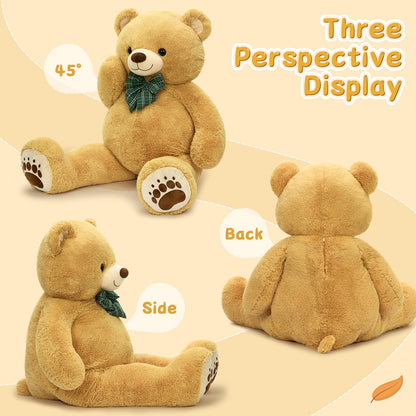 6ft Giant Teddy Bear Stuffed Animal, 72" Life Size Pink Teddy Bear Plush Toy, Cuddly Stuffed Bear Gift for Girlfriend, Wife, Kids at Birthday Valentine's Day, Christmas, Baby Shower Decor