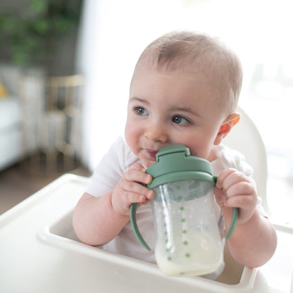 Dr. Brown's Milestones, Baby's First Straw Cup Sippy Cup with Straw, 6m+, 9oz/270ml, Coral, BPA Free