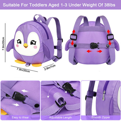 Accmor Toddler Harness Backpack Leash, Cute Dinosaur Backpacks with Anti Lost Wrist Link, Cute Mini Child Backpack Wristband Tether Strap and Protection Leashes for Boys Girls Aged 1-3 Years