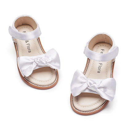 Felix & Flora Toddler Girls Sandals Soft Rubber Flats Summer Baby Flower Girl Shoes.