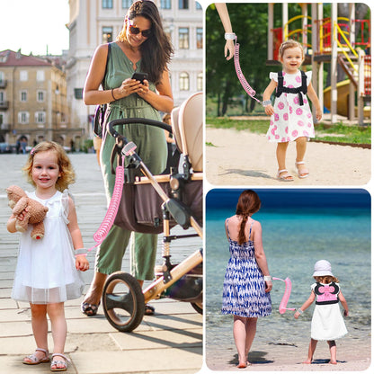 Accmor Toddler Leash Harness, Child Harness Baby Leash + Anti-Lost Wrist Link, Cute Kids Harness with Walking Strap Tether Belt for 1-5 Years Boys and Girls to Zoo or Mall