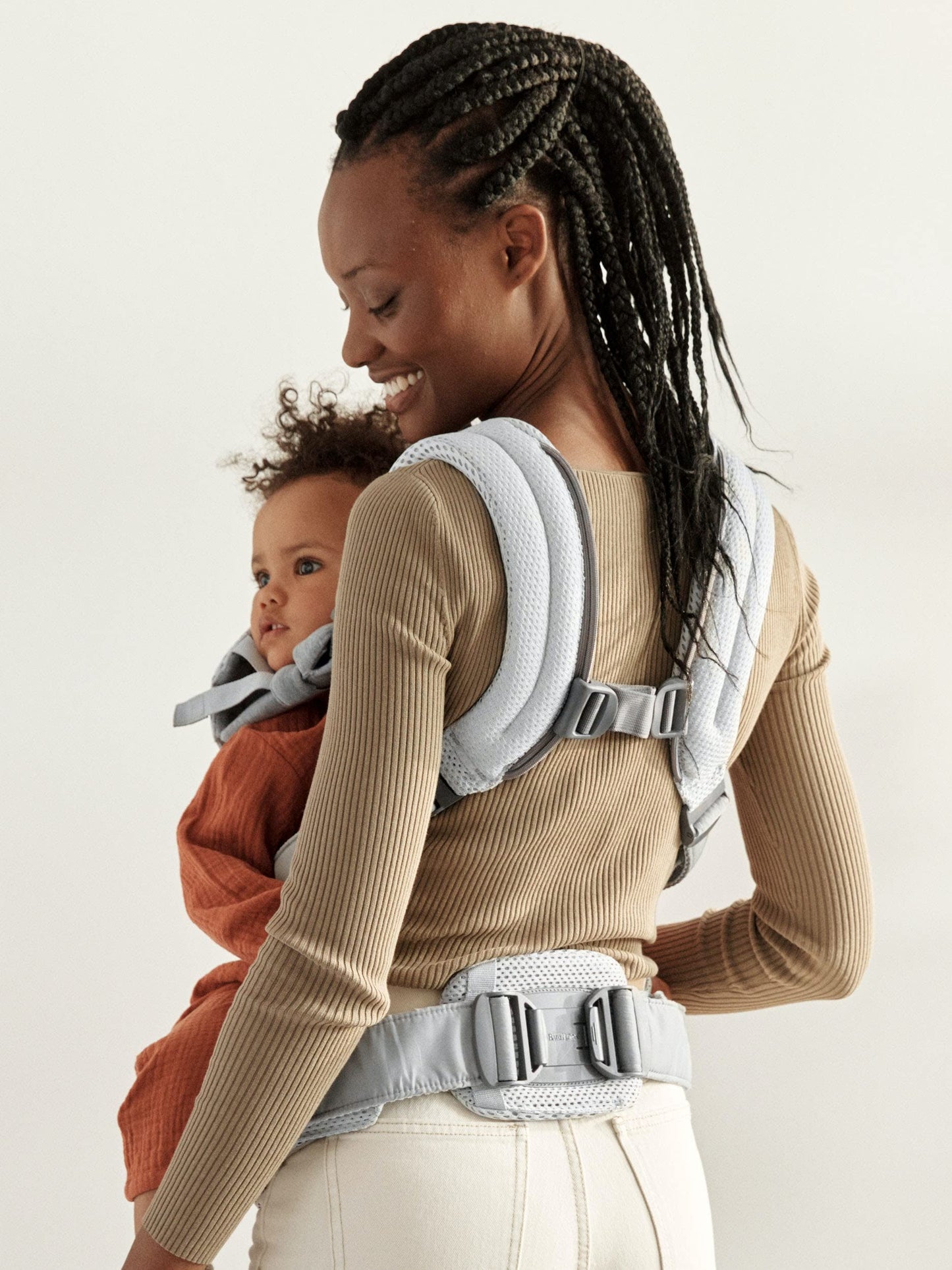 BabyBjörn Baby Carrier Harmony, Cream, 3D Mesh, 3-in-1 Ergonomic Baby Carrier; Newborn, Facing-in, Outward-Facing, and Back Carrying Positions Supported (7-40 lbs), Newborn to Toddler