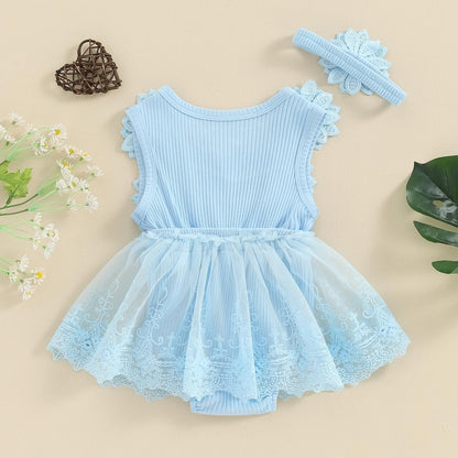 MERSARIPHY Newborn Baby Girl Boho Outfits Infant Lace Tulle Ruffle Bubble Romper Dress Jumpsuit Bodysuit Photoshoot Clothes