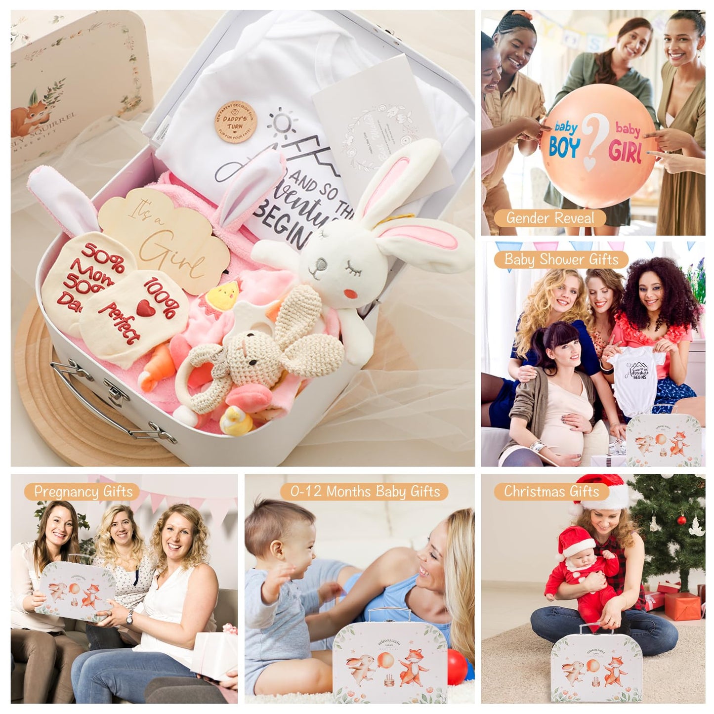 Bopoobo Baby Shower Gifts for Boys - New Born Gifts, Unique Essentials: Onesie, Blanket, Rattle, Lovey, Socks, Decision Coins, Milestone