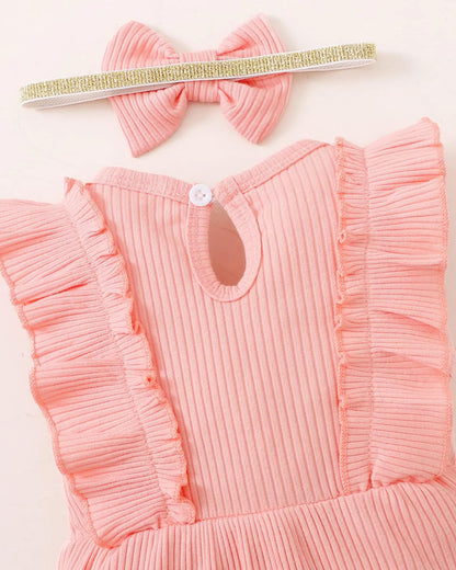 Mioglrie Newborn Baby Girl Clothes One Piece Jumpsuits Clothes Short Sleeve Rompers Summer Clothes for Baby