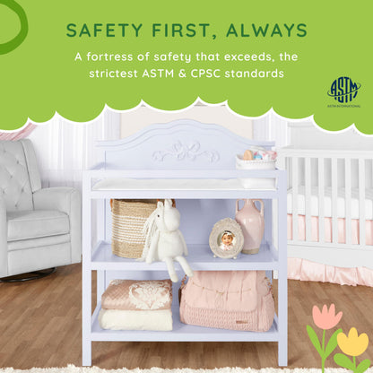6044AU-PLTM Changing Table, Platinum
