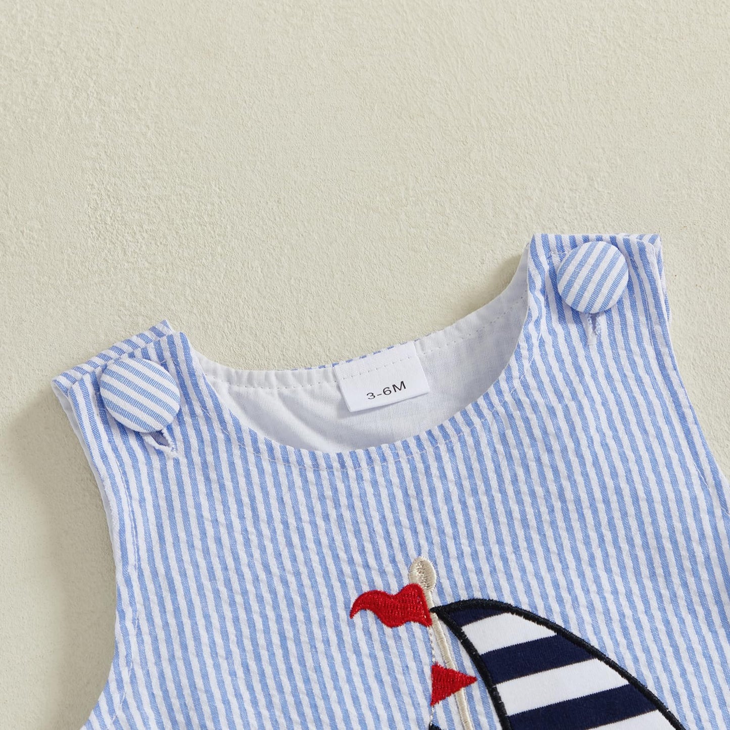 YINGISFITM Newborn Baby Boy Clothes Sailboat Overalls Sleeveless Jumpsuit Infant Bodysuit Toddler Outfits