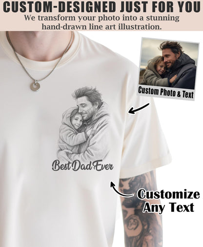 Custom Dad Shirt with Photo Text Custom Fathers Day Shirts for Dad from Son Daughter Mom, Personalized Gift for Father’s Day