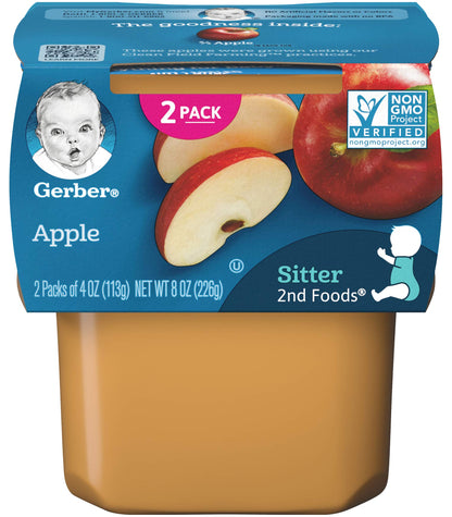Gerber 2nd Food Baby Food Green Bean Puree, Natural & Non-GMO, 8 Ounce, 2 Count (Pack of 8)