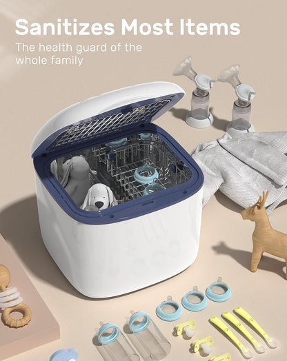 GROWNSY UV Sanitizer and Dryer, 4in1 Cleaner and Sanitizing Machine UV Sanitizer Box Household for Baby Bottles Toys Clothes Baby Stuff, for Family Toothbrush Beauty Tools Phone