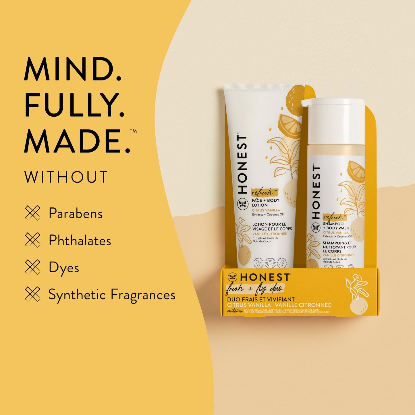 The Honest Company 2-in-1 Cleansing Shampoo + Body Wash and Face + Body Lotion Bundle | Gentle for Baby | Naturally Derived | Lavender Calm, 18.5 fl oz