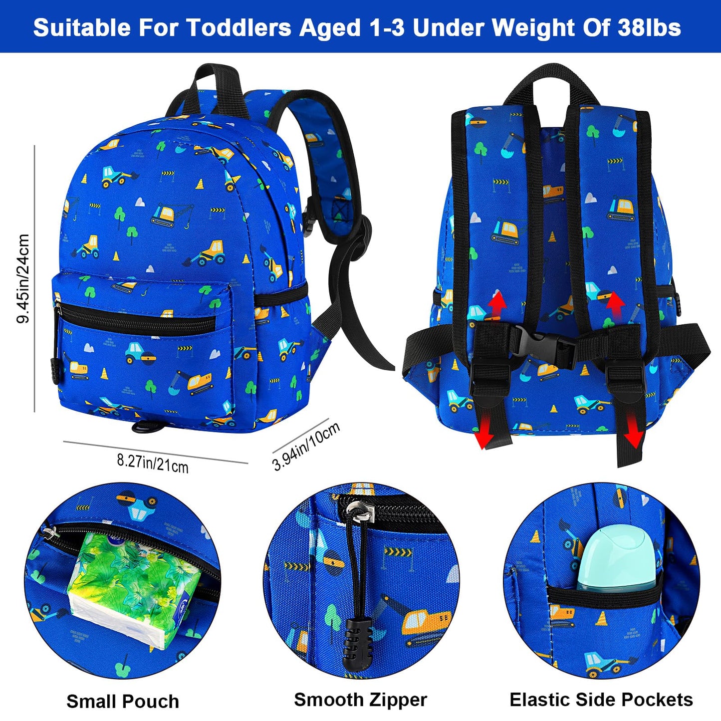 Accmor Toddler Backpack Leash, Cute Unicorn Baby Backpacks with Anti Lost Wrist Link, Mini Kids Backpack Leash Walking Harness for Outdoor Travel, Adorable Backpack Tether for Boys Girls 1-3 (Purple)