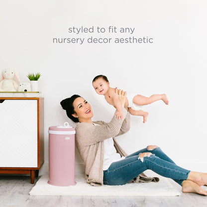 Ubbi Steel Diaper Pail, Odor Locking, No Special Bag Required, Award-Winning, Registry Must-Have, White