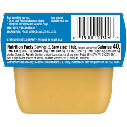 Gerber 1st Foods Baby Food Banana Puree, Natural & Non-GMO, 2 Ounce Tubs, 2-Pack (Pack of 8)