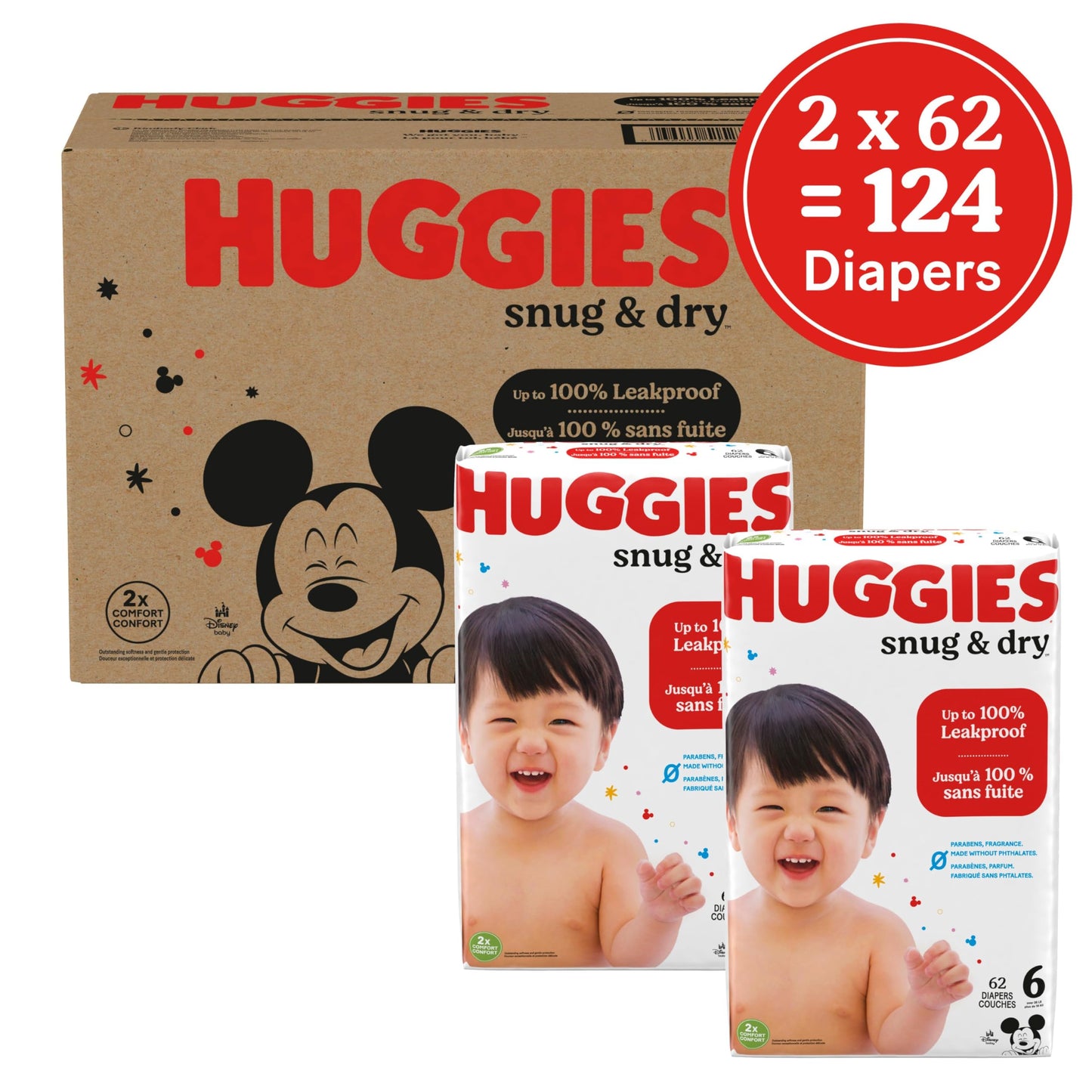 Huggies Size 1 Diapers, Snug & Dry Newborn Diapers, Size 1 (8-14 lbs), 38 Count, Packaging May Vary