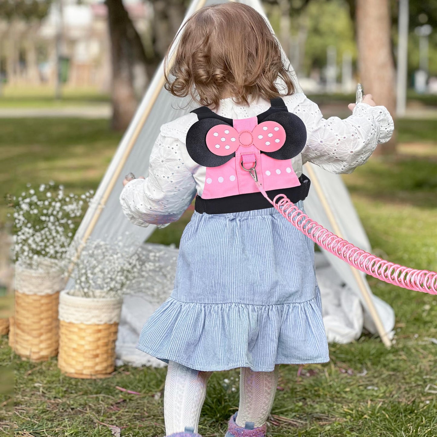 Accmor Toddler Leash Harness, Child Harness Baby Leash + Anti-Lost Wrist Link, Cute Kids Harness with Walking Strap Tether Belt for 1-5 Years Boys and Girls to Zoo or Mall