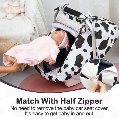 Unicorn Castle Baby Car Seat Cover Infant Car Seat Covers for Babies Breathable Car Seat Canopy Mesh Window Carseat Cover for Four Seasons Newborn