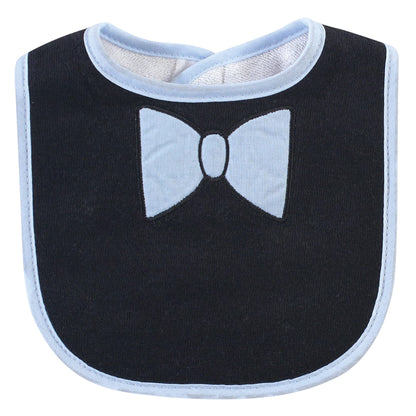 Hudson Baby Unisex Baby Cotton Terry Bib and Burp Cloth Set, Dinner Date, One Size