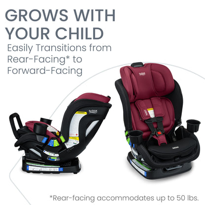 Britax Poplar S Convertible Car Seat, 2-in-1 Car Seat with Slim 17-Inch Design, ClickTight Technology, Arctic Onyx