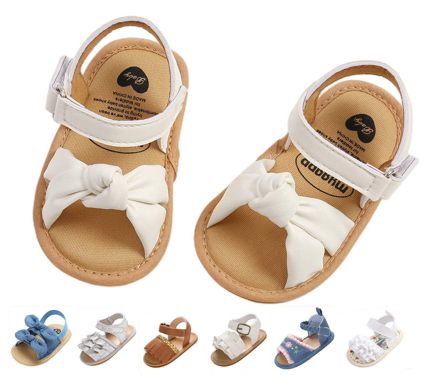 Baby Girls Sandals Summer Shoes Outdoor First Walker Toddler Girls Shoes for Summer