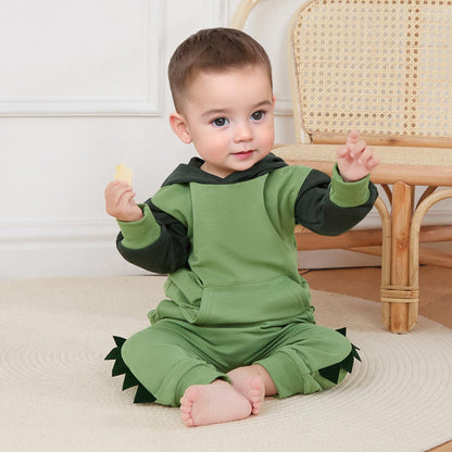 MA&BABY Toddler Boys Clothes Dinosaur Print 6 12 18 24 Months 3T 4T Outfits Long Sleeve Pullover Jogger Pant 2PC Sets