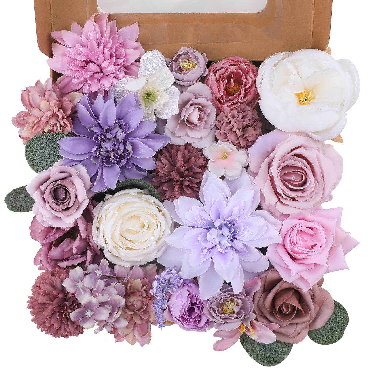 Artificial Flowers Combo for DIY Wedding Bouquets Combo Centerpieces Arrangements Party Bridal Baby Shower Home Decorations-Blush Pink