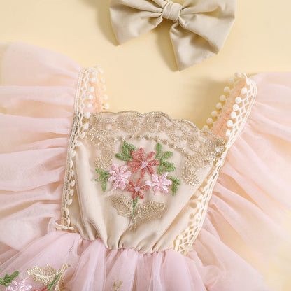 Mubineo Baby Girl Summer Clothes Lace Romper Skirt Dress Princess Outfits Sleeveless Flower Newborn Outfit