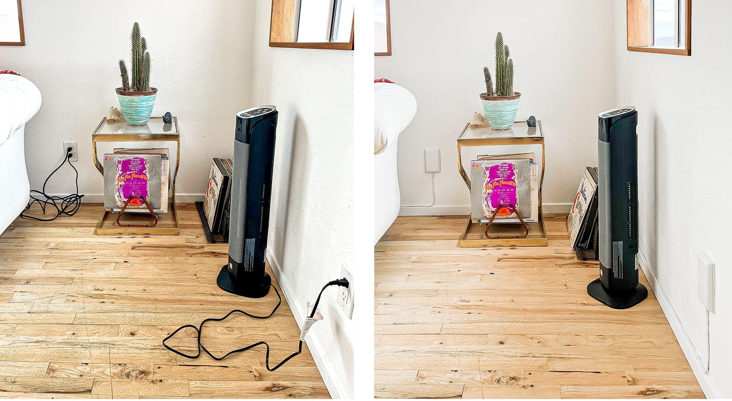 Sleek Socket Original & Patented Ultra-Thin Outlet Concealer with Cord Concealer Kit, Flat Extension Cord with Multi Outlets Power Strip, Ideal for Home Improvement, Hide Bulky and Messy Cords