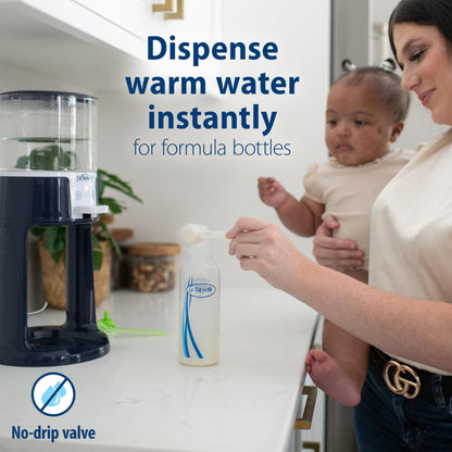 Dr. Brown's Insta-Prep Warm Water Dispenser to Instantly Prepare Baby’s Formula Bottle,Large Capacity Glass Tank with 3 Temperature Settings,Black